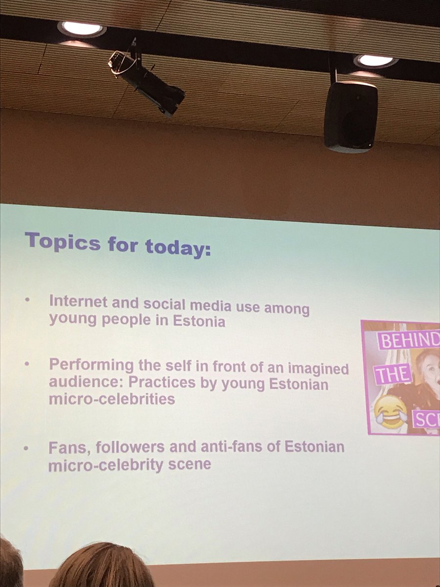 vilmaluo's tweet photo. ”We are seeing a rise of also #AntiFans #online with young people and #Socialmedia” #hateholders #NightmareAudience A.Siibak #mediaSoc @aka_ohjelmat #agents #Jsbe #viestintä @katariinasalme @WilskaTA @hreinikainen https://t.co/muH0qY9ZyM