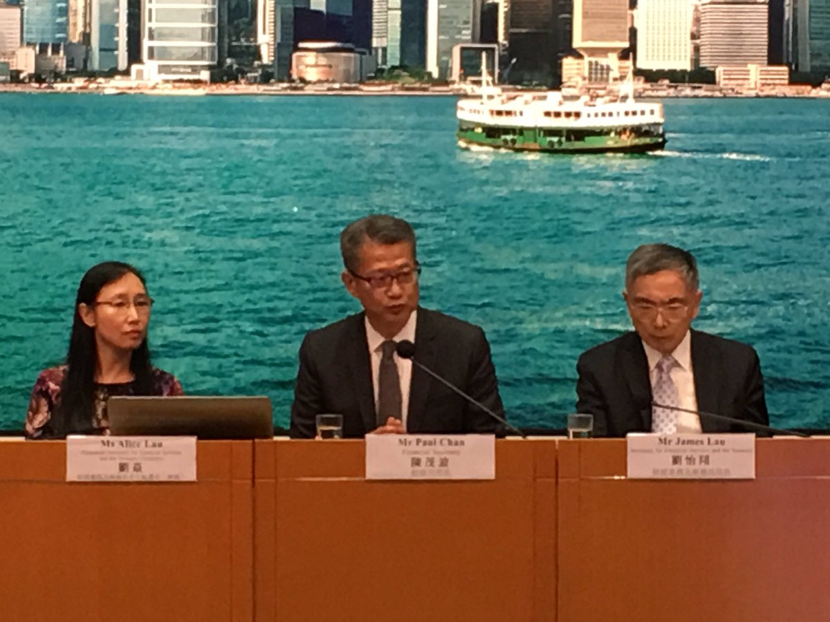 RolandLimCNA's tweet photo. Financial Secretary Paul Chan announces $2.5b relief measures to support SMEs and residents, because of external factors and impact of months of protests that’ve hit retail, restaurants and tourism. This is on top of $5.5b sweetners in 2019/20 Budget. https://t.co/0AB2ICP62j