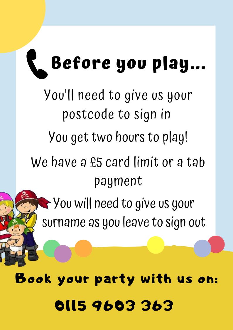 pirateplaycent1's tweet photo. Before you come to play at Pirates, make sure you check out our pre-play guide to be ready on the day! 🙌 https://t.co/sDegUT9Sxn