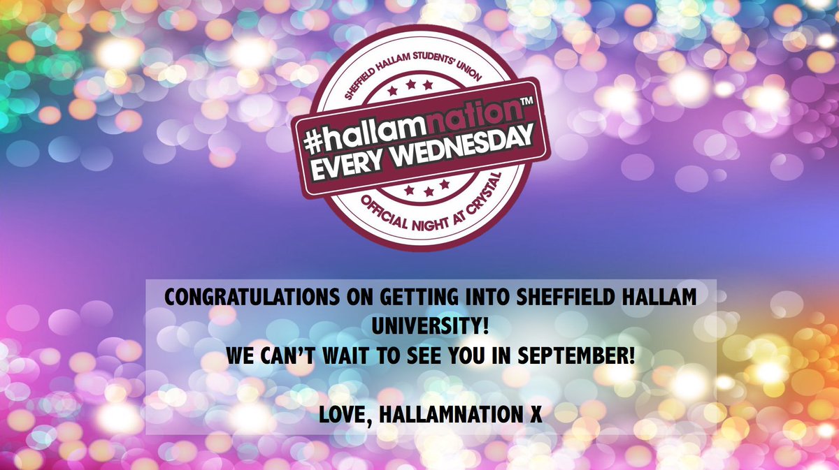 HUGE CONGRATULATIONS TO EVERYONE ON GETTING INTO SHEFFIELD HALLAM UNIVERSITY🥳💥💃🏼

We can’t wait to see you in September❤️

Don’t forget to buy your ticket for the BIGGEST Block Party in Sheffield😵🤩

🎟 bit.ly/HNFreshers19 🎟
#alevelresults2019 #alevelresultsday #alevels