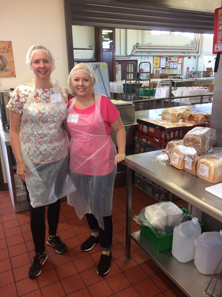 Well done Helen and Sharon who have a day off work <a href="/PI_MedNegCW/">CW Personal injury & Medical negligence team</a> and are volunteering at @FeedingBristol #HealthyHolsBristol making sandwiches with <a href="/zest_catering/">Zest Catering</a>