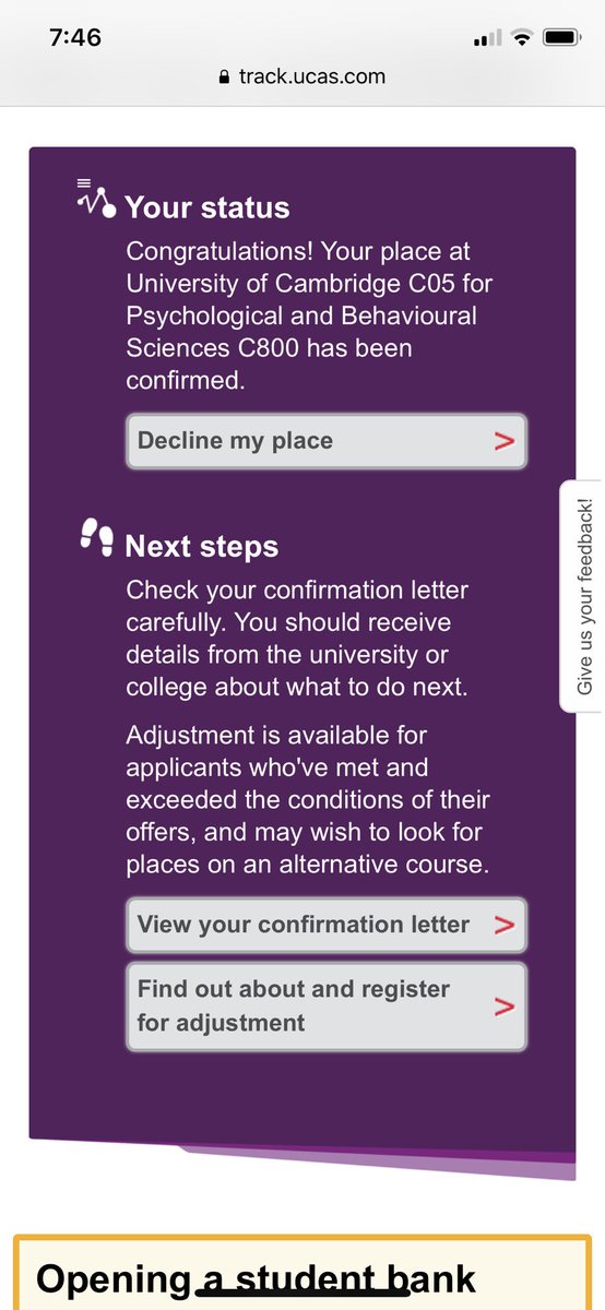 matildahead_'s tweet image. Couldn’t be happier 😁 #goingtocambridge @Selwyn1882