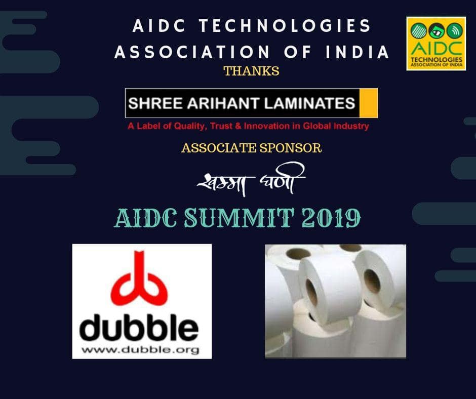 AIDCTech's tweet photo. We are glad to have Shree Arihant Laminate for being our Associate Sponsor for AIDC Summit 2019 held at JW Marriott, Jaipur

Share it with your peers!!

#TechMeThere #AIDCTech #AIDCSummit2019 #JWMarriott #Jaipur #Sponsor  #Technology #ShreeArihantLaminates #SAL #Dubble https://t.co/pM4Q7z33bq