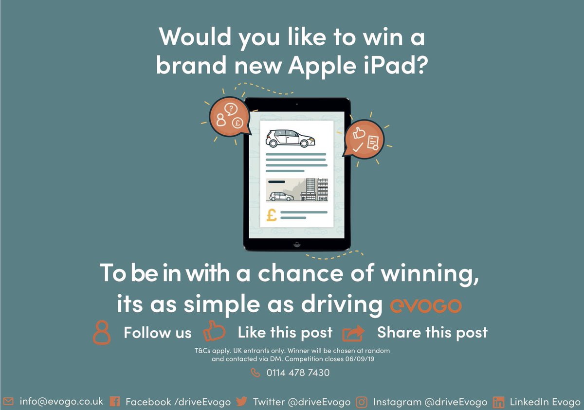 DriveEVOGO's tweet image. 📢 It’s #competition time 📢 To enter simply:
FOLLOW 📲
LIKE 👍🏻
SHARE ➡️ #retweet #RT                           Good luck!🤞🏻
evogo.co.uk