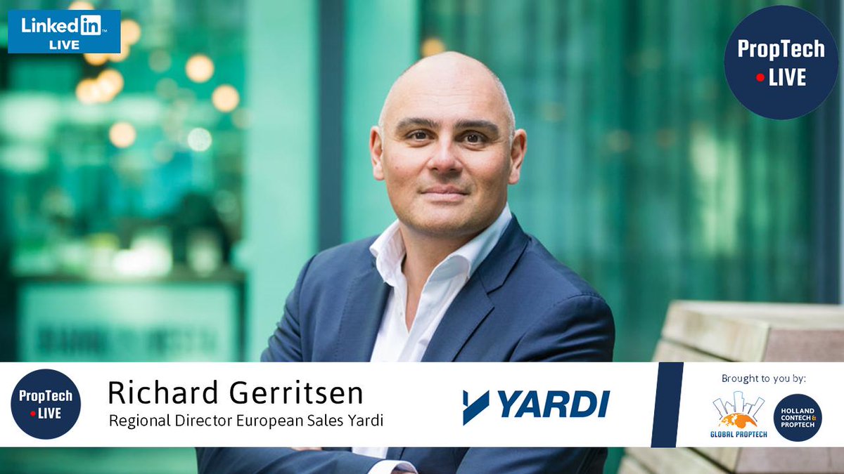 HollandCT_PT's tweet photo. Op 2 sept van 16:00 tot 17:00 zal @WouterTruffino's eerste officiële @LinkedIn LIVE interview met @RRMGerritsen, @Yardi's Regional Director European Sales, plaatsvinden.
Je krijgt zelf óók de mogelijkheid om Richard vragen te stellen. Luister je mee 2 september?
#PropTechLIVE https://t.co/DVuHst1Xpo
