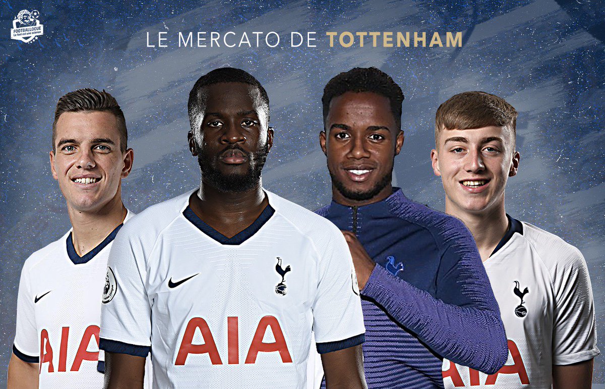 Footballogue's tweet photo. [#Mercato🔁] Le mercato de Tottenham dans le sens des arrivées : 

Tanguy Ndombele🇫🇷 (~60M€)
Ryan Sessegnon🏴󠁧󠁢󠁥󠁮󠁧󠁿 (~27M€)
Giovanni Lo Celso🇦🇷 (Prêt payant : 16M€ / Option d'achat : ~57M€)
Jack Clarke🏴󠁧󠁢󠁥󠁮󠁧󠁿 (~11M€)

⚪⚪⚪ https://t.co/m5Uf0xckrp