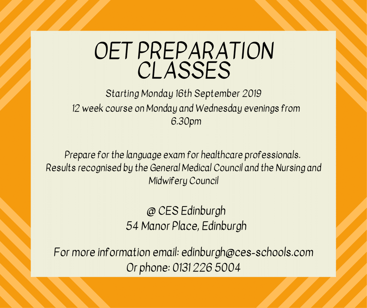 CESEdinburgh's tweet photo. *BRAND NEW COURSE*
Join us for a special evening course beginning on the 16th of September. Send us a message for more information. We hope to see you here soon! 🏴󠁧󠁢󠁳󠁣󠁴󠁿✨📚

#cesschools #learnenglish #OETcourse #studyabroad #thursdaythoughts #healthcareprofessionals https://t.co/7IaR4QwEo8