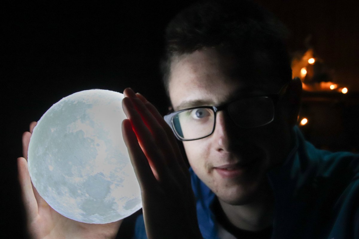 Next up, this is Harry, who plays Decaye.  Cursed things he has done: hid in a box for entire rehearsal; slept in an armchair to not wake Martin; yeeted himself over our set 🧚‍♀️🌜 #edfringe #EdFringe19 #cursed