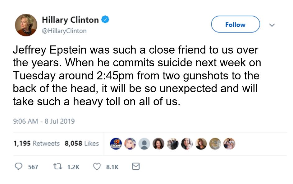 jkjballz7's tweet photo. @DeeDraper1 @vanessacvenus @HillaryClinton #ClintonBodyCountRising https://t.co/zPzIkTHkPK