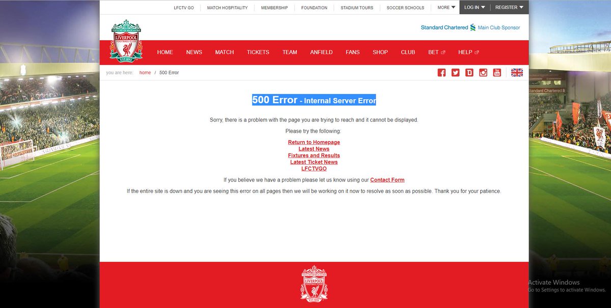 SmartWarp7's tweet photo. Hi, @LFCHelp , I keep getting an internal error 505 when trying to buy a membership! HELP https://t.co/svelHBqxCn