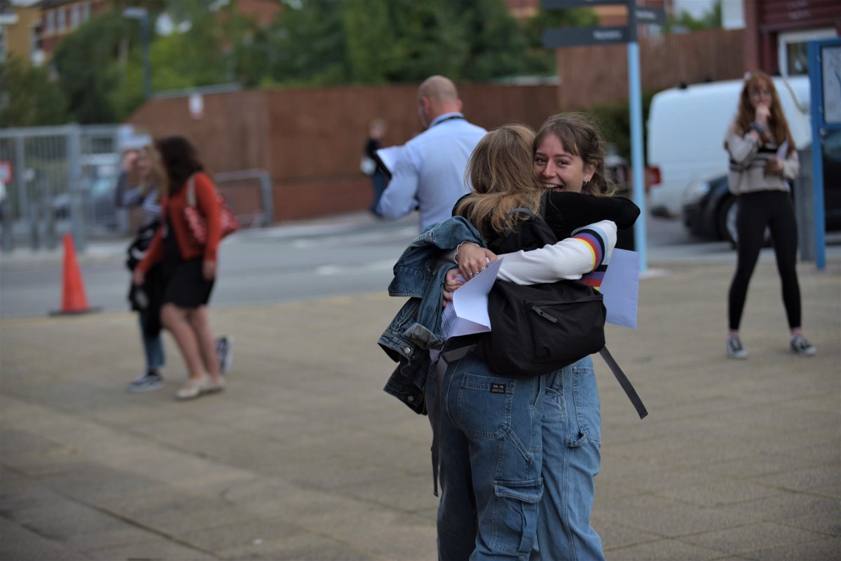 ExeterCollege's tweet photo. #alevelresults2019 is such an inspirational day and one of our favourites of the college year - we love seeing our students collect their results and be able to start the next chapter in their life. #ExeCollProud https://t.co/l3xuNYR204