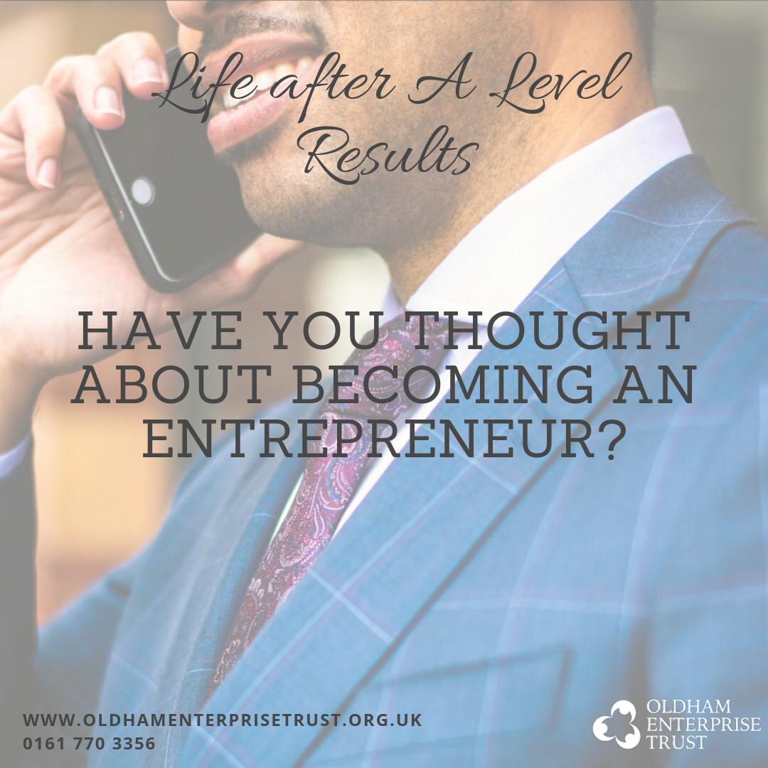 oldhament_trust's tweet photo. We're wondering whether any #ALevel students have considered Entrepreneurship as a career path?
We have grants & funding available for young people to follow their passion & start their own business in #Oldham.
Whether you got your desired grades or not, we can help! #ALevel2019 https://t.co/pTFzUdvbyI