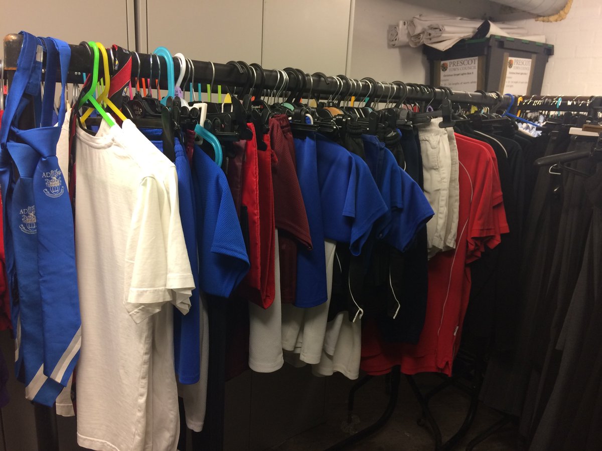 loveprescot's tweet image. Do you need a helping hand with school uniform? Appointments now available at Prescot Town Council for you to choose items from the racks. Lot's of items available. Call 0151 426 3933 now to book your appointment.