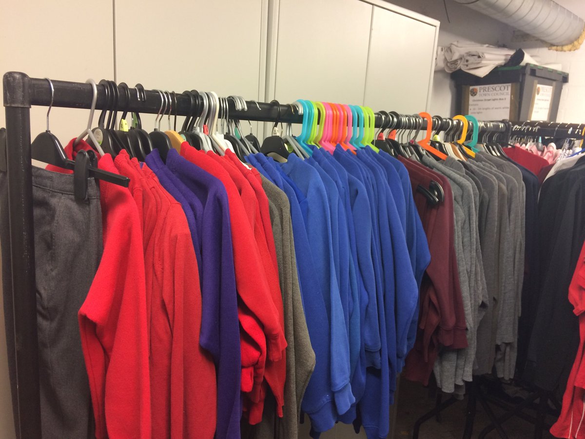 loveprescot's tweet image. Do you need a helping hand with school uniform? Appointments now available at Prescot Town Council for you to choose items from the racks. Lot's of items available. Call 0151 426 3933 now to book your appointment.