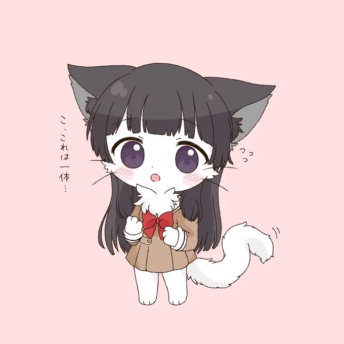 ちっちゃいしろねこりんこちゃん(⚠️擬獣化) 