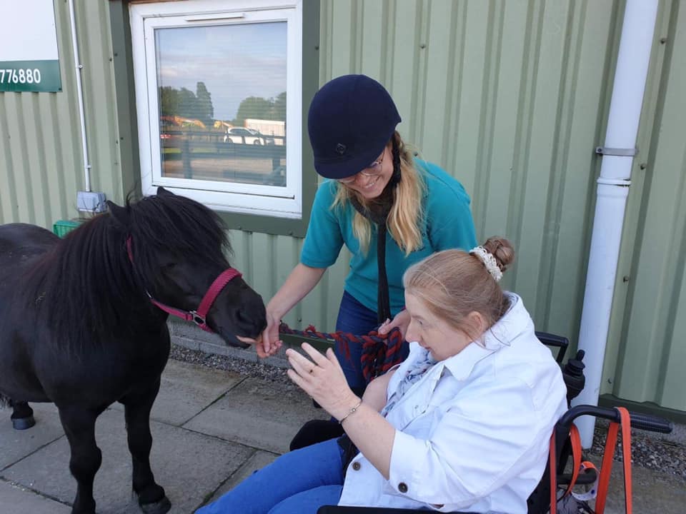 CornerstoneScot's tweet photo. Sharon and Heather were supported by our fabulous #TeamKeswick to do some horse carriage riding at The Brae Riding for the Disabled last night. They had an amazing time and even got to feed the horses a wee treat! 🐎
#RidingForDisabled #LivingAValuedLife https://t.co/T5aaUYwlLb