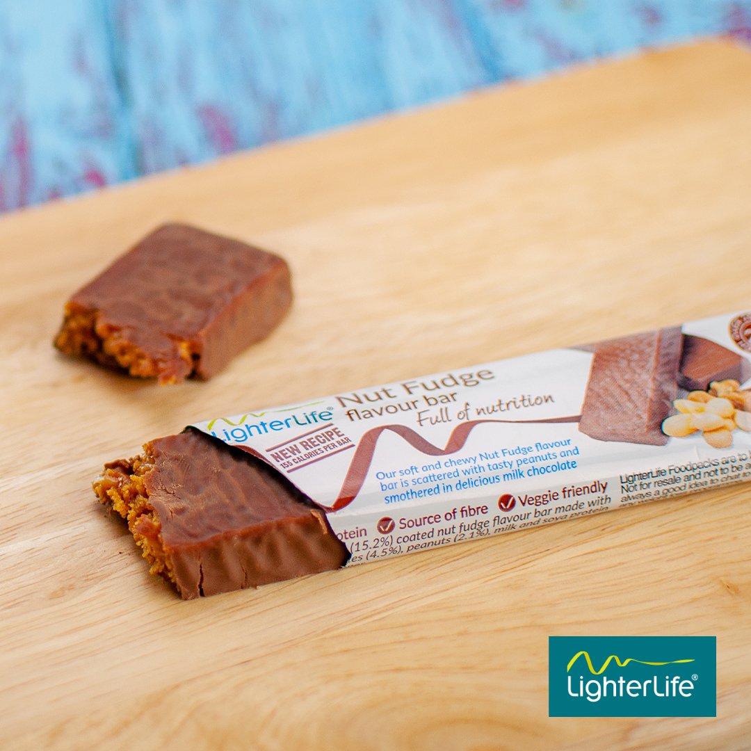 lighterlife's tweet photo. High in protein and extremely tasty, out Nut Fudge diet bar is the perfect option for life on the go! #lighterlife 'weightloss #nutfudge #fudge #summer #weightlossjourney #bar #dietbar https://t.co/0G1B6RvFhp