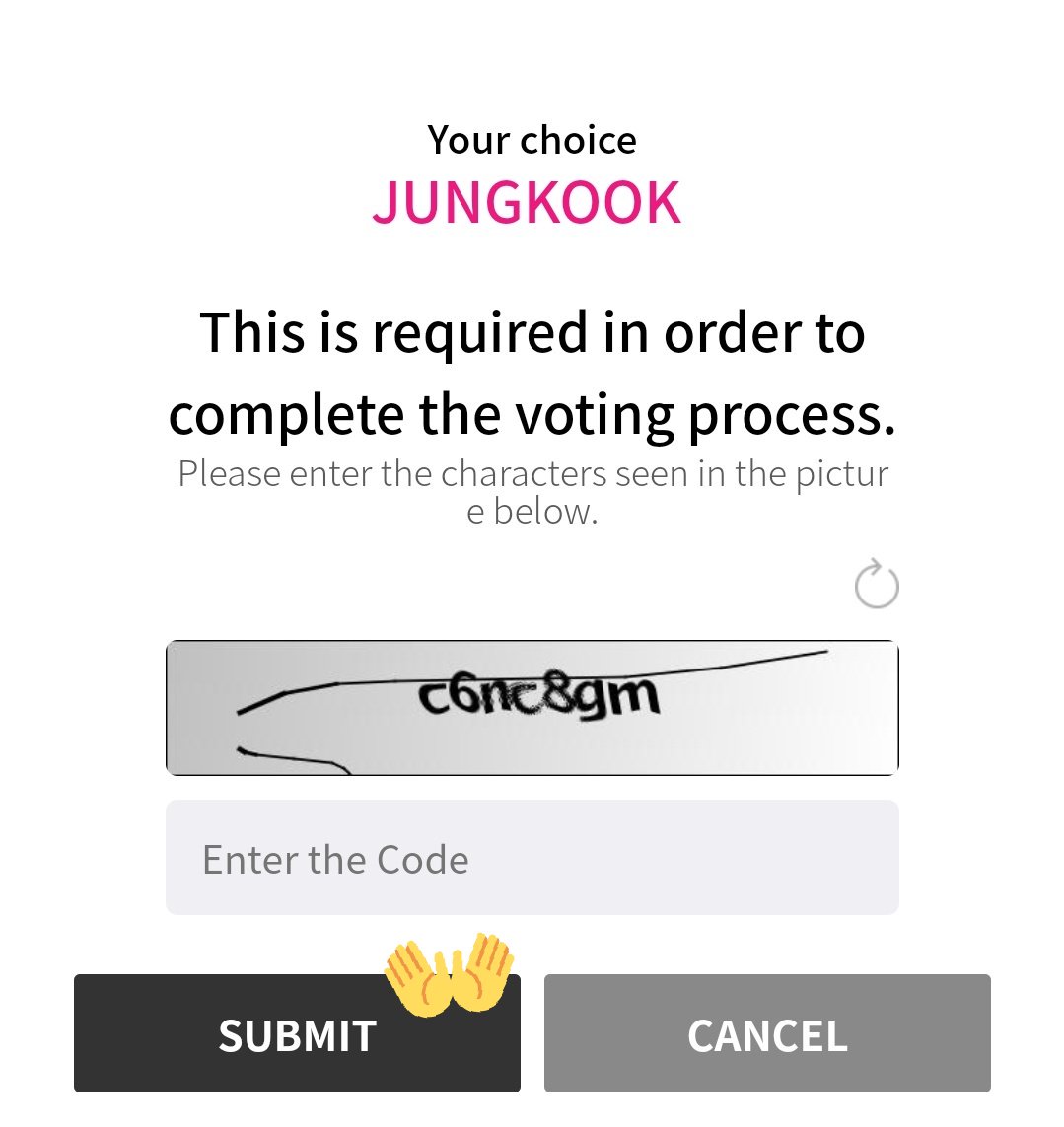 jungkook_pe's tweet photo. M Wave Poll: Best in Everything! <¿Quién es el idol más versátil?>

Voten por #Jungkook, desde todas sus cuentas. Ingresen el código y denle 'Submit' 🙏🏼

❗Jungkook va en 2do. lugar❗

Voten aquí: https://t.co/r5JAcHugPx

#정국 @BTS_twt https://t.co/2Hyr0eK2Tn