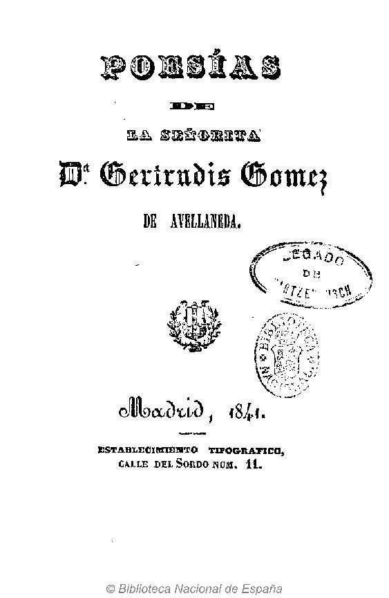 EL ROMATICISMO ESPAÑOLGertrudis Gómez de Avellaneda: escritora y poetisa cubano-española. Se instaló en España a los 22 años, donde comenzó a publicar como La Peregrina y se dio a conocer con la novela Sab, considera la 1ª novela antiesclavista. http://dbe.rah.es/biografias/10898/gertrudis-gomez-de-avellaneda