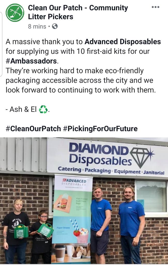 ADisposables's tweet photo. Proud to be supporting the local community in the #fightagainstplastic #cleanourpatch #plasticfreeplymouth #ambassadors #pickingforourfuture https://t.co/AuxRFemoeT