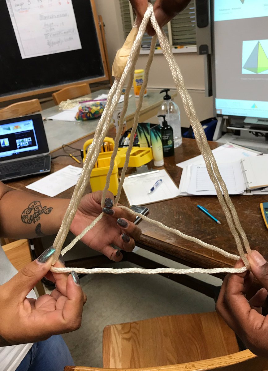 PatriciaHelmuth's tweet photo. #AdultEd students building shapes. #ANNmath @MATHandNUMERACY @youcubed https://t.co/vdoNGV9wdD
