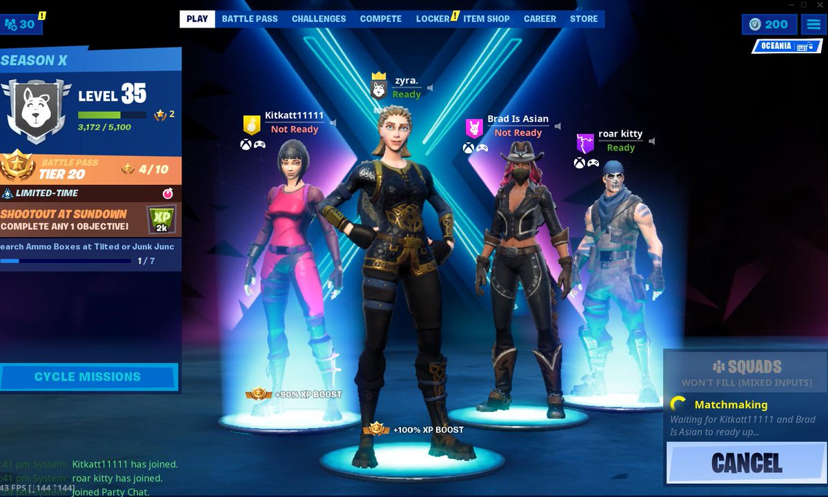 yozyra's tweet photo. Playing Squads with some friends come watch https://t.co/H1CBvIAkTm come check it out and watch us rage #Fortnite #FortniteSeason10 #BattleRoyale #FortniteBattleRoyale #Action #gamescom2019 #twitch https://t.co/SUbtHfputw