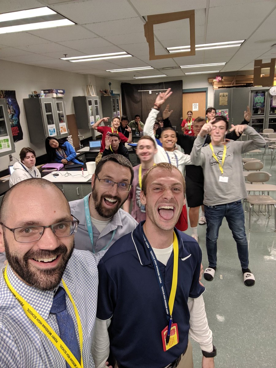 MrKlipsch's tweet photo. Congratulations to Mr. Nuetzel's 1st period class, proud recipients of today's #APblitz for full, 100% lanyard compliance! Awesome job, guys! Today it was a #donutdrop, what will it be next time? https://t.co/bdLfsfU4RD