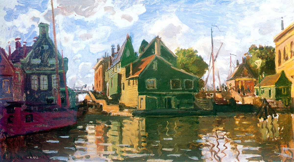 Zaandam, Canal, 1871 #frenchart #monet