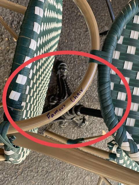 AppledCat's tweet photo. Here's the chair that was used along with a milk crate to help subdue the guy waving the knife around in sydney's cbd yesterday. That's just so bloody aussie ๐๐
#chairman #SydneyStabbing #crateman https://t.co/Cw6eUeejc6