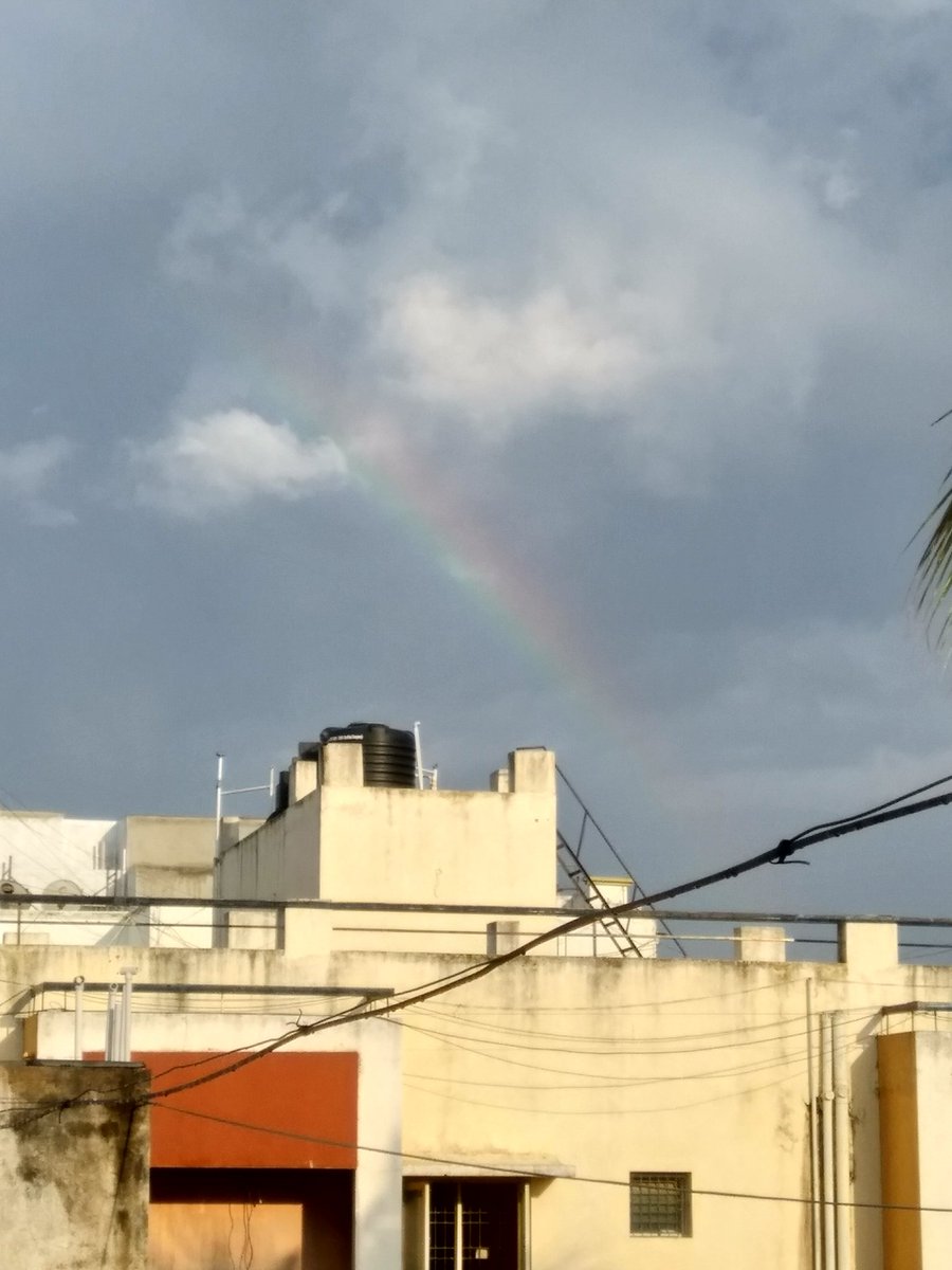 5silky's tweet photo. Another rainbow in this month.... visibility is poor this time...
#rainbowplease #rains @ChennaiRains @chennaiweather https://t.co/dQfK5fIZa7
