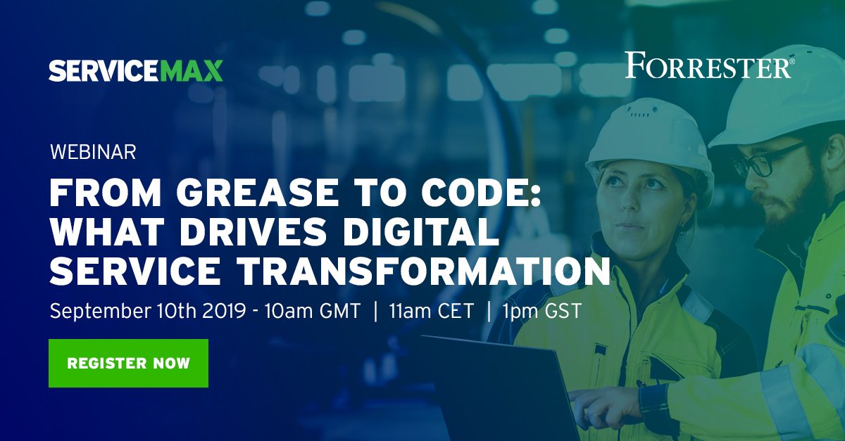 ServiceMax's tweet image. #Webinar: Did you know the demand for #equipment maintenance skills is creating a services marketplace? Mixed labour models are becoming the norm. #ServiceData lp.servicemax.com/ForresterResea…