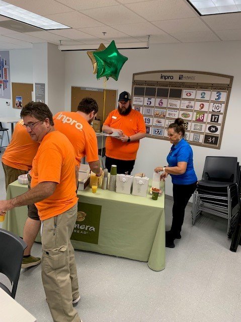 InproCorp's tweet photo. Thank you @panerabread for the complimentary breakfast at the Charlotte office this morning! #thursdaymorning #lifeatinpro https://t.co/msTqeokeU1