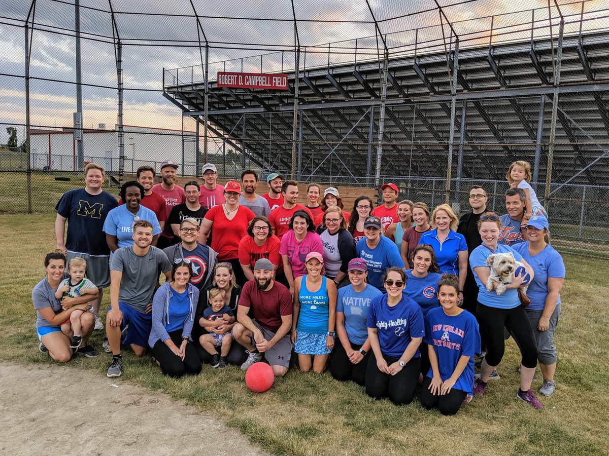 CMPRSA's tweet photo. #TeamFlacks had a great time last night in the inaugural #HacksVsFlacks kickball game. Congrats to #TeamFlacks/@spjmi on the win! Thanks to everyone who was part of this fun night! https://t.co/DiUQCtqI2M