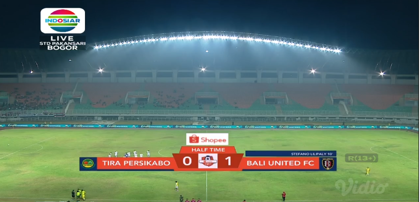 Indosiar's tweet photo. @pstni_official @BaliUtd Babak pertama telah usai!
HT: @pstni_official 0 vs 1 @BaliUtd
#ShopeeLIGA1
#PSTIRADay
#BaliUnitedDay https://t.co/MHsaYPRPJe