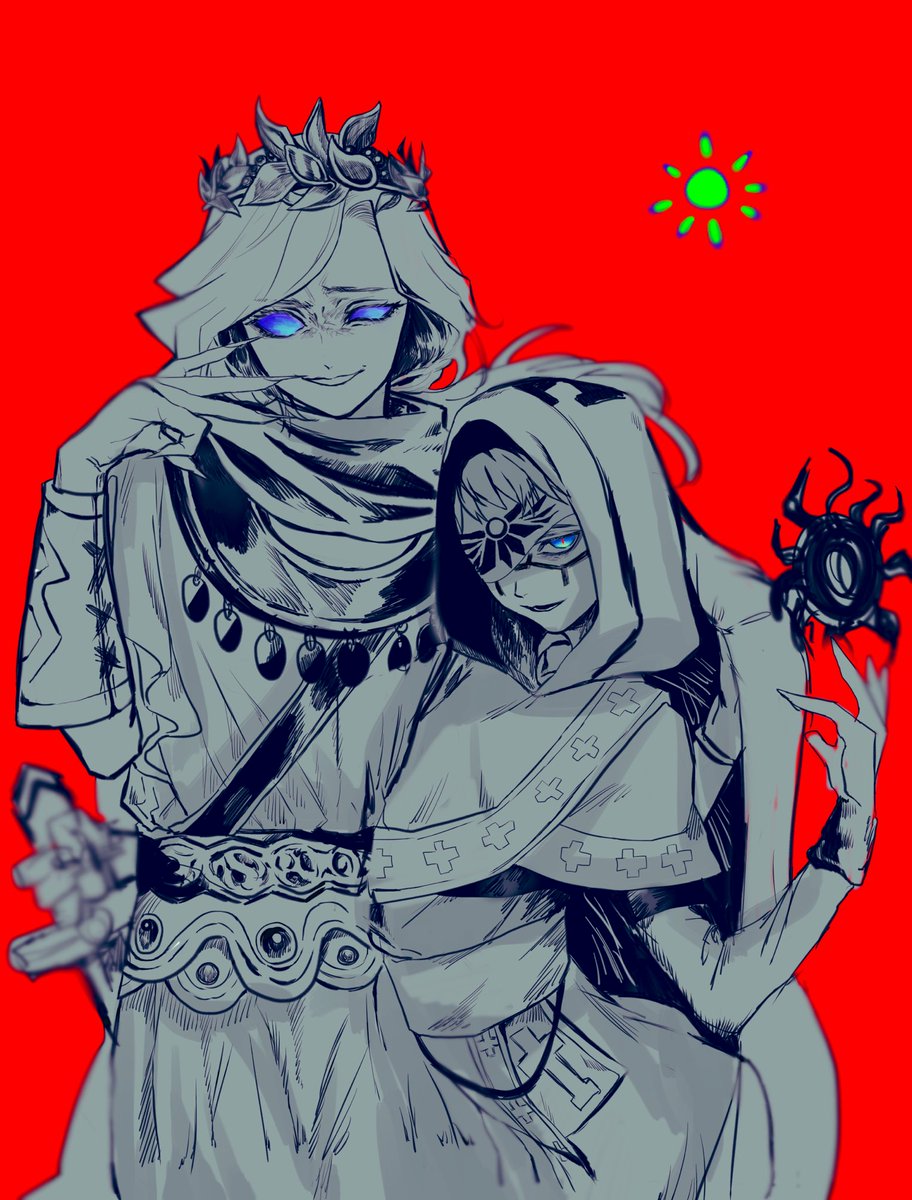 gatibn98's tweet photo. #第5人格イラスト 
black jack 妄想らくがき
(設定：羊飼いの神は太陽神アポロ)
🔮🐏(狂信者)「我が主よ、こちらの方向に貴方様の勝利への兆しが視られます」
📸☀️「じゃあそちらに行こうか。この試合、勝利するのは私達だ」
衣装変えただけでハンターに従順になったら面白いなーぽっぽちゃんは偵察中 https://t.co/FteMez1F0N
