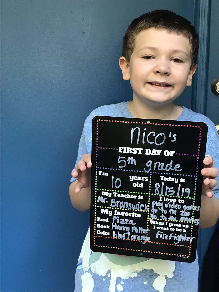 sarahvhammer's tweet image. #NicoJameson #FirstBorn #FirstDayOf5thGrade #IHES