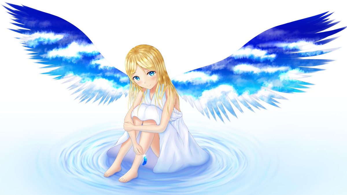 「#Twitter夏祭り 夏にこそ映える、涼しげな青!! 」|侘茶のイラスト