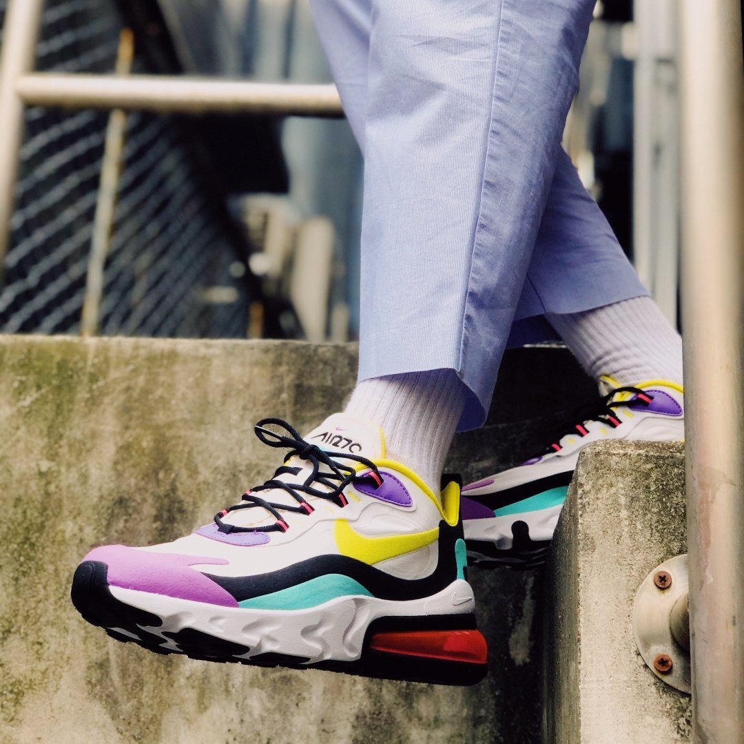 nike 270 react bright violet