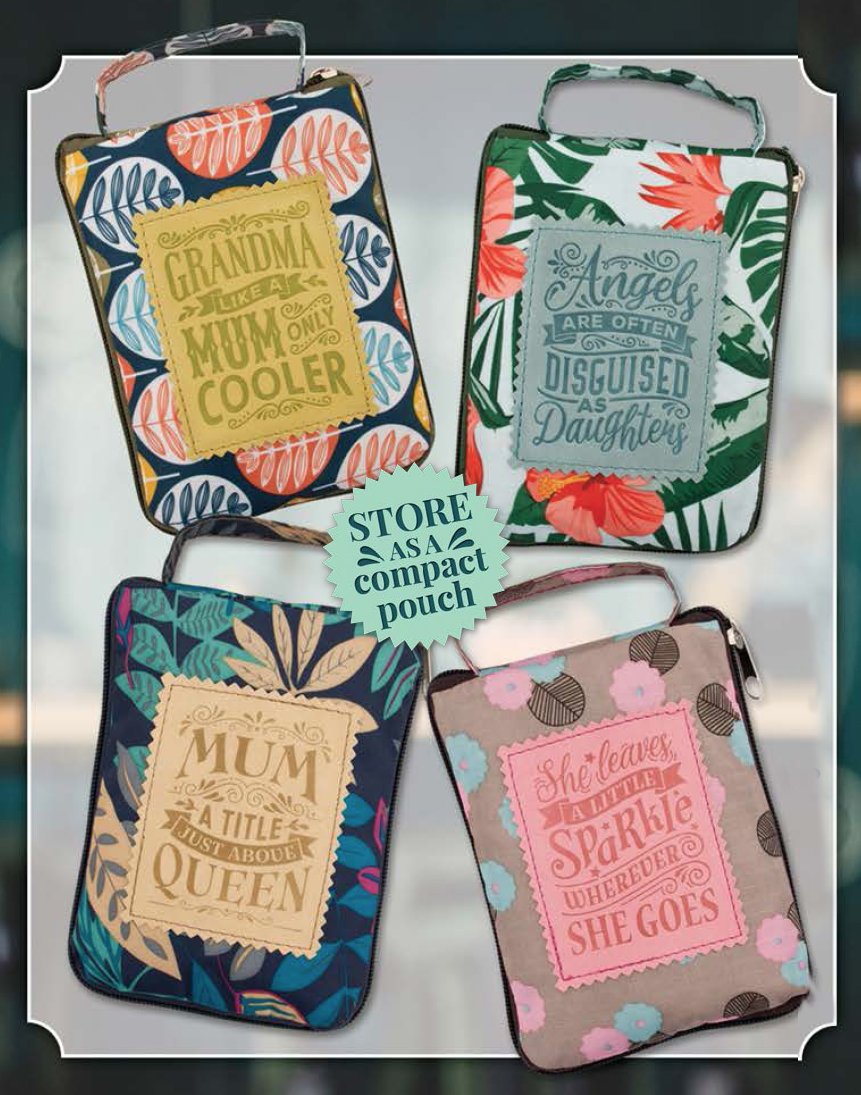 Pretty new tote bag designs.  Perfectly personalised and handy to pop in your handbag. #DitchPlastic #H&amp;H #Topseller