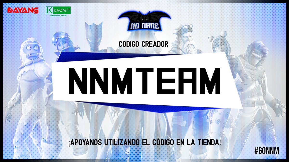 [#CodigoDeCreador]

🇪🇸Ya tenemos código de creador para <a href="/Fortnite_ES/">Fortnite_ES</a>, podéis utilizar el código 𝗡𝗡𝗠𝗧𝗘𝗔𝗠 para cualquier compra, se agradece mucho.

🇬🇧We already have creator code for <a href="/FortniteGame/">FortniteGame</a>, you can use the code 𝗡𝗡𝗠𝗧𝗘𝗔𝗠 for any purchase, it is very appreciated