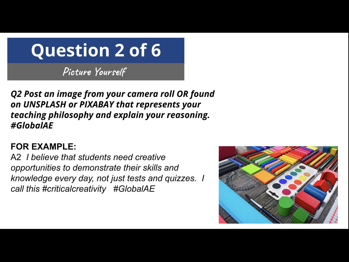 WickedDecent's tweet photo. Q2 Post an image from your camera roll OR found on UNSPLASH or PIXABAY that represents your teaching philosophy and explain your reasoning.  #GlobalAE https://t.co/QRE1o0SGu7