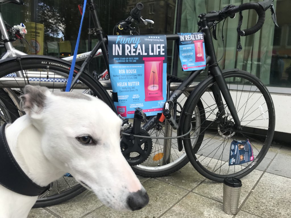 robrouse's tweet photo. Billy has made an executive decision and ‘Gone all in’ with the bike edvertising (still much cheaper than side of a bus or taxi) only 3 performances of #Funnyinreallife left 11.15AM til 18th Aug.
https://t.co/WwZeQJx9wV https://t.co/jS1tfavHgj