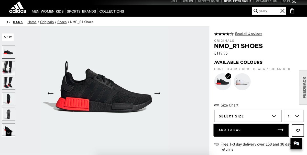 adidas black red sole