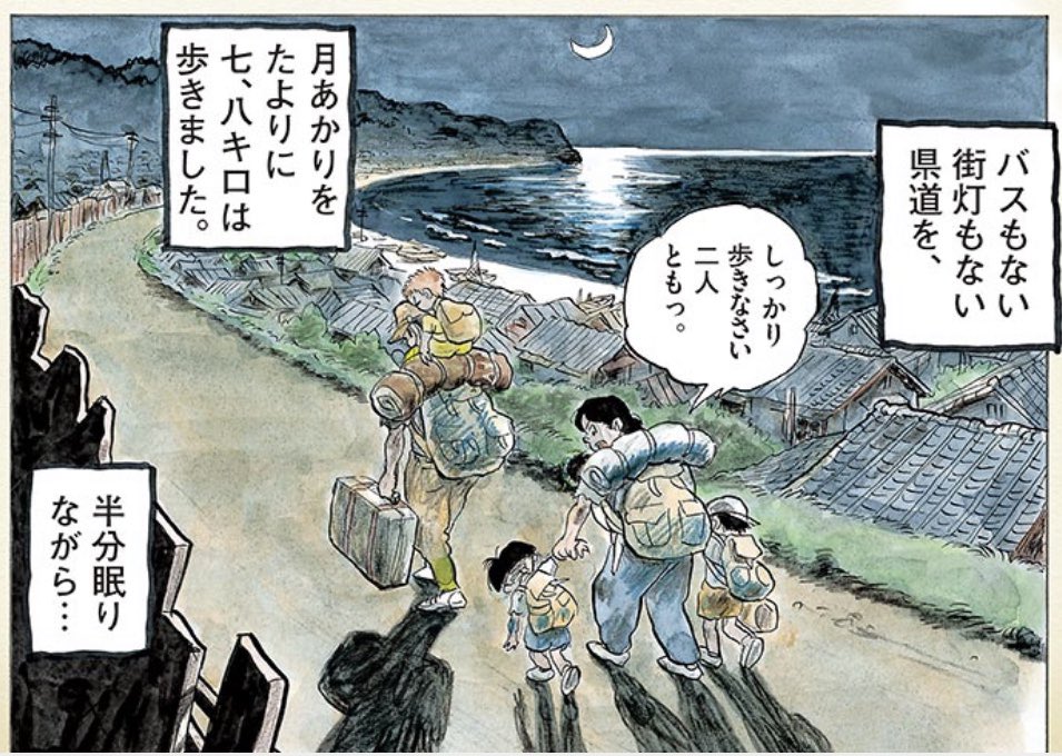 ちばてつや先生の絵、御歳78歳当時でも控えめに言って最高なので絵を描く全ての人が見るべきやとすら思う。
海のプルシャンブルーが美しい。 