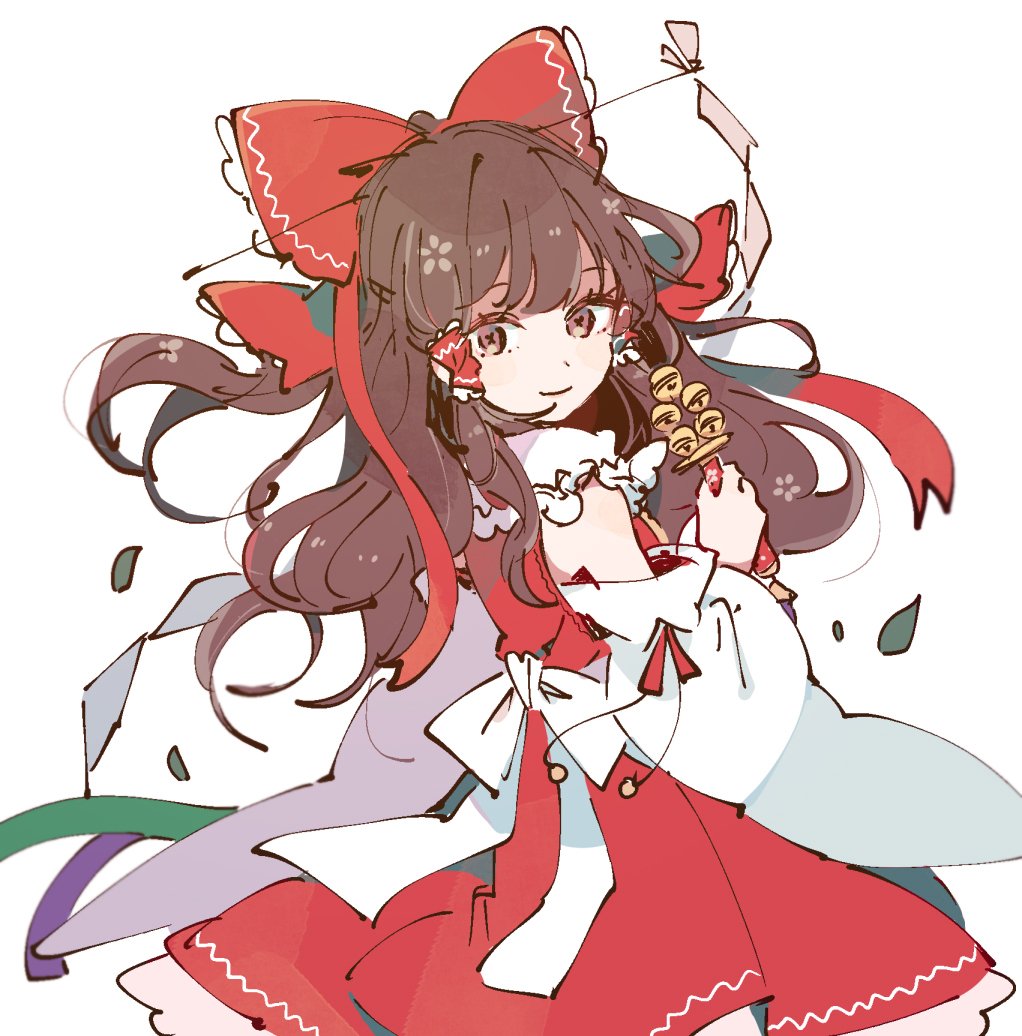 博麗霊夢 「らくがきろろろぐ #東方 https://t.co/ZjWs0K0S1m 」|もずくず🐘例大祭う34bのイラスト
