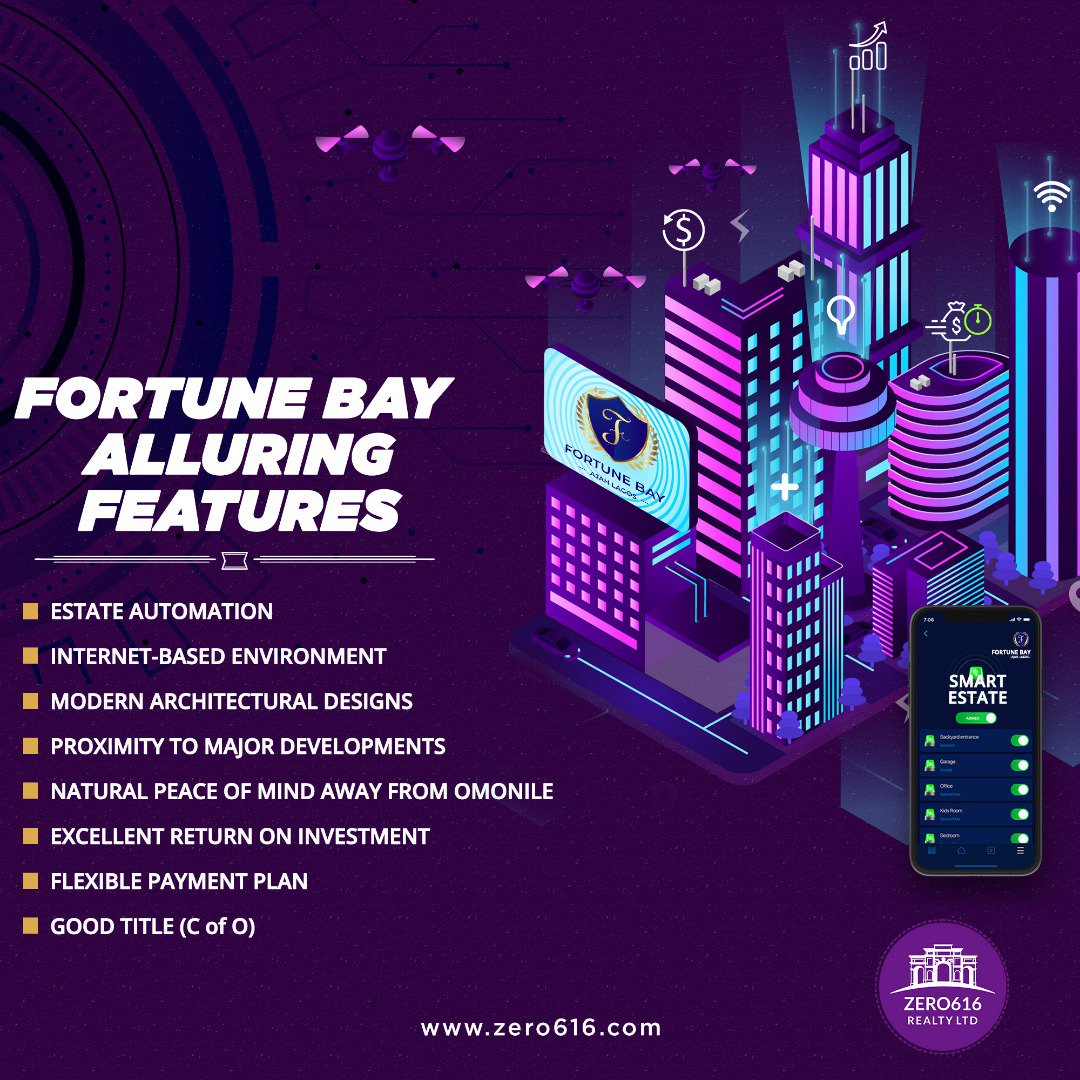 Zero616Realty's tweet photo. Fortune Bay Estate offers the best deals on land (300sqm & 600sqm) investment!!!
With flexible payment plan for up to 24 months at the best prices possible.
#Zero616Experience #Zero616Realty #ThursdayMotivation #15AugustBlackDay https://t.co/ouQdjQKKpP