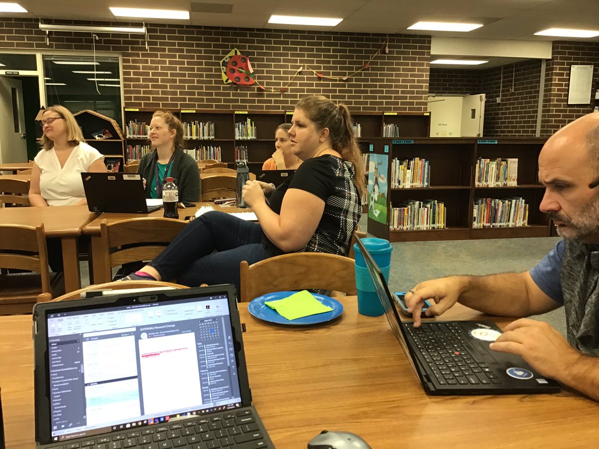 LCPS_CttF's tweet photo. Coach @CTTF_Joshua is back for a third year in LCPS!!! He is working w/ new teachers @MeadowlandElem this morning w/ @MustangPurdy &amp; @MustangRaines9 to give an overview of Computer Science &amp; the CttF Cycle 1! @finn_teri @NickGrzeda @tmhowle @ashleyfellis @ewilliams65 #csforlcps https://t.co/1ioaU6PIz4