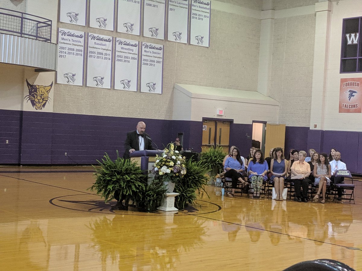 StacyCBuck's tweet photo. #diggingforGEMS @StokesCoSchools BTS convocation.@dr_brad_rice & 2019 TOYs https://t.co/2IUVyJLuq9