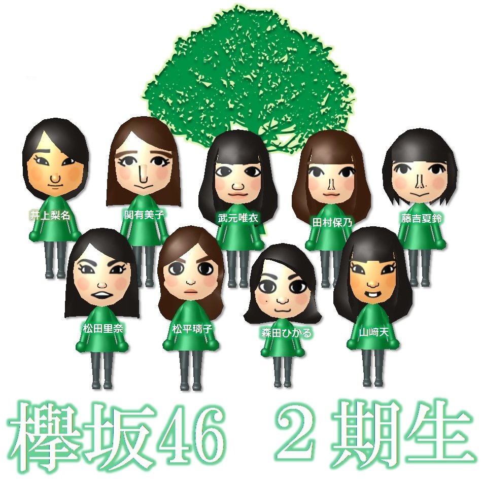 欅坂46 2期生 井上梨名 関有美子 武元唯衣 田村保乃 藤吉夏鈴 松田里奈