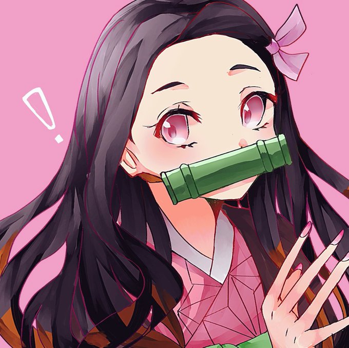 みみみみみさんがTwitterに投稿した竈門禰豆子(鬼滅の刃)のイラスト。